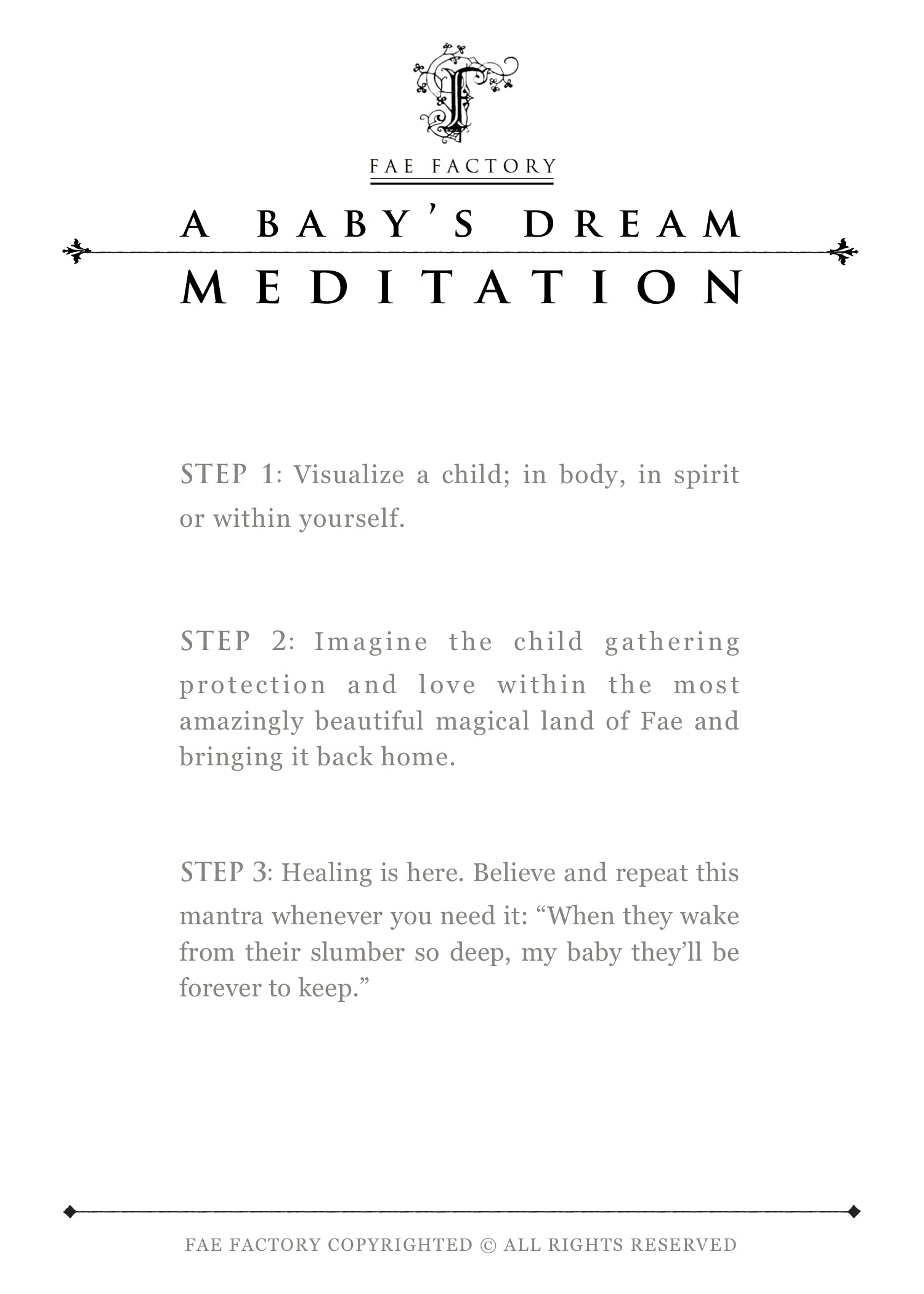 "A Baby's Dream" by Dr Franky Dolan