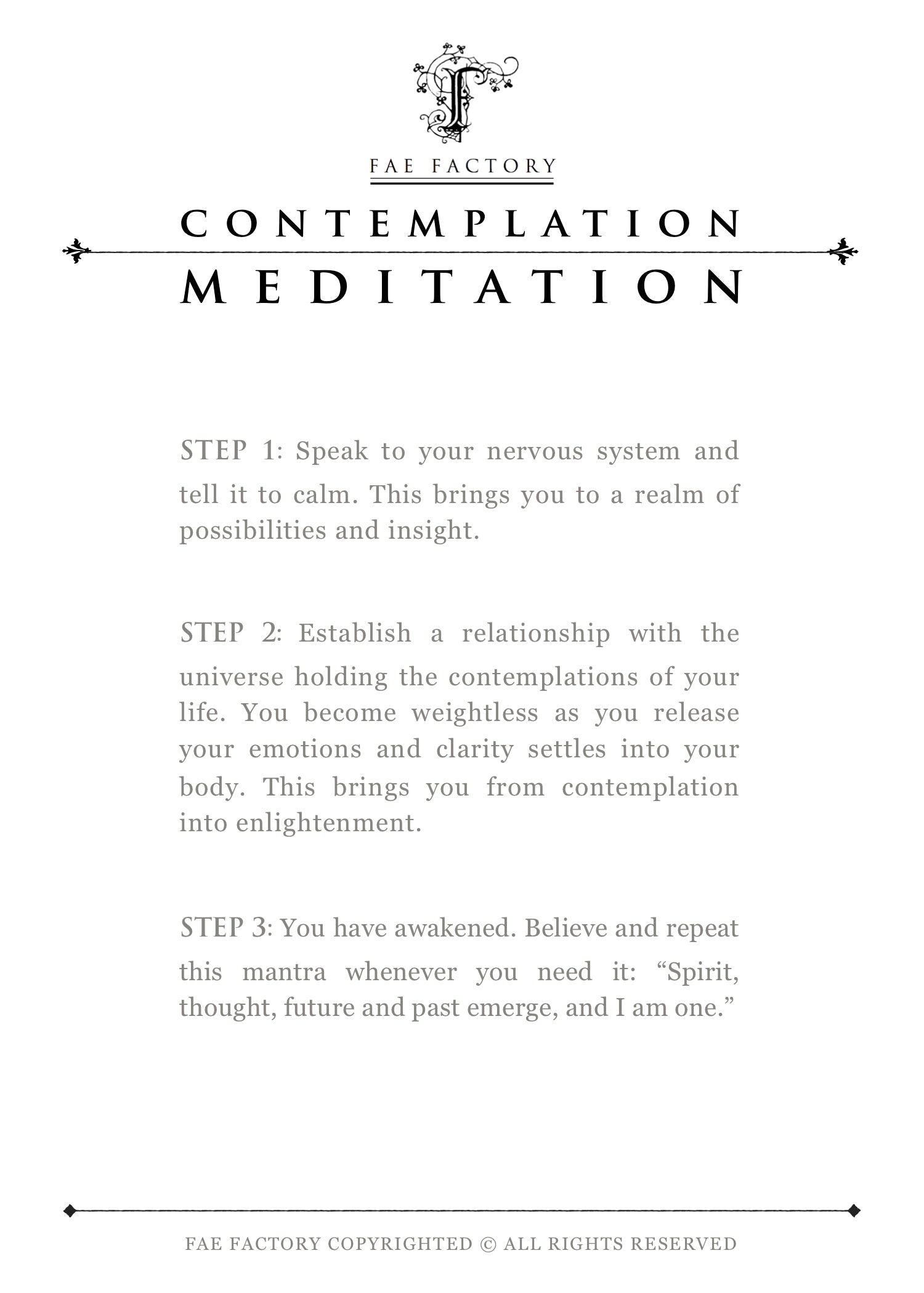 "Contemplation" by Dr Franky Dolan