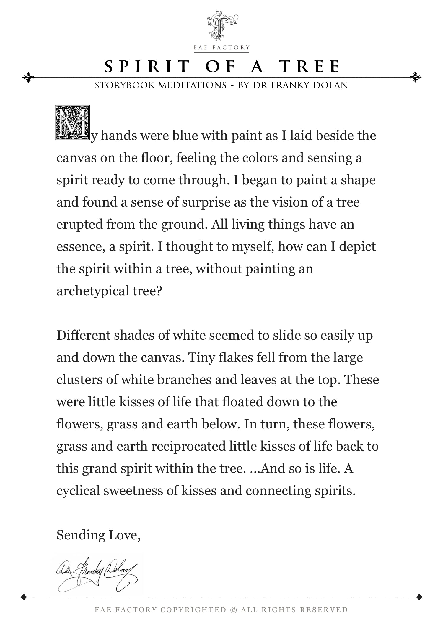 "Spirit of A Tree" by Dr Franky Dolan