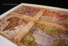"Old World Map #12" Hand Painted on Authentic Cloth Canvas by Dr Franky Dolan